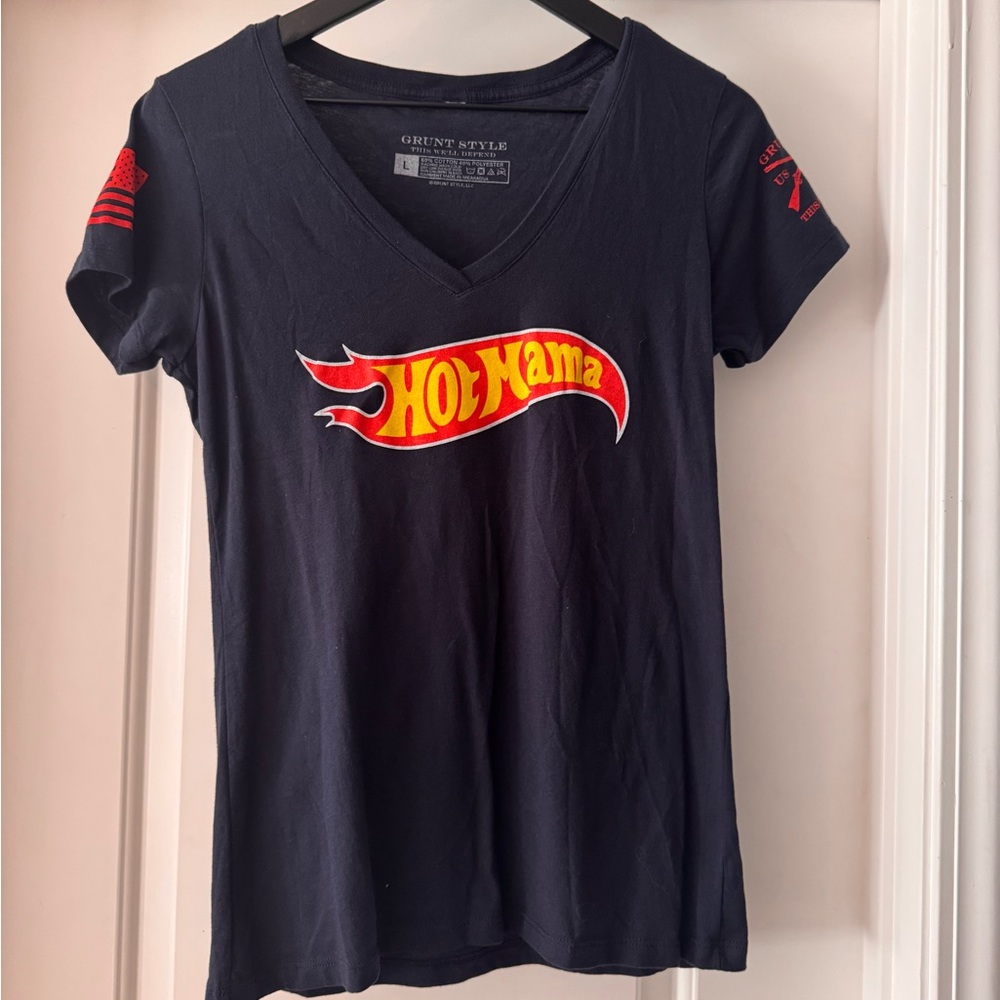 Grunt Style HOT MAMA Blue Tee